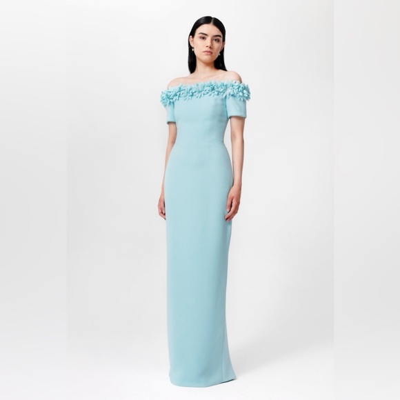 Catherine Regehr Off shoulder gown with floral detail maxi Dress - Picture 2 of 16